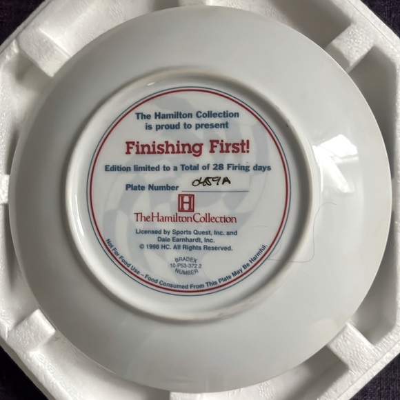 Dale Earnhardt Collector’s Plate “Finishing First” - Picture 2 of 2